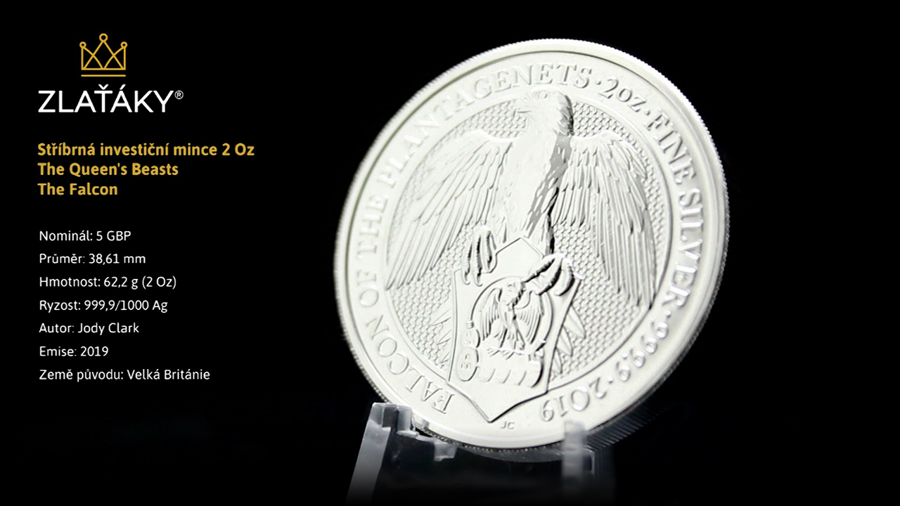Silver Investment Coin The Queen's Beasts The Falcon 2 Oz 2019
